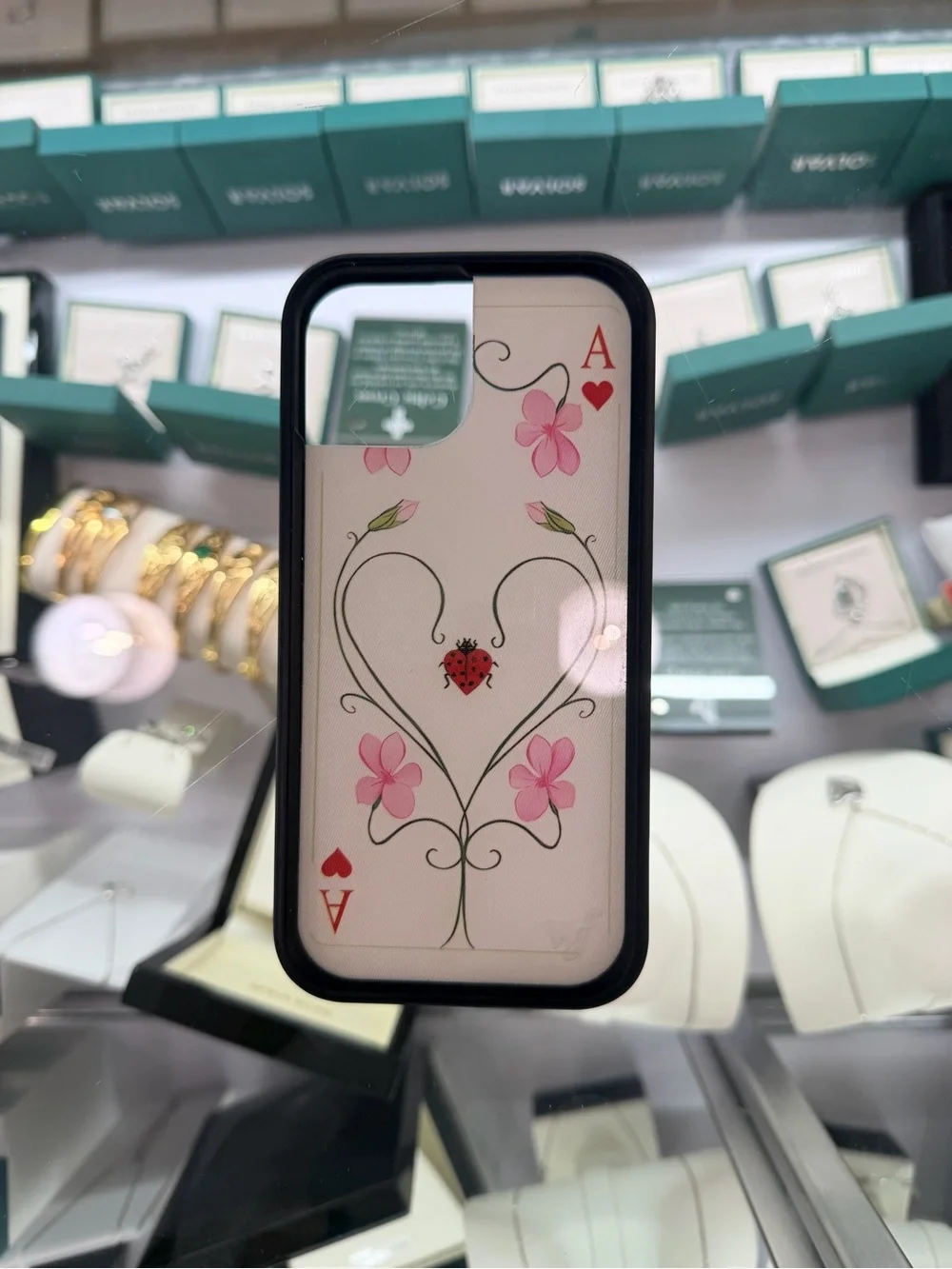 Pink Floral Blueberry Pattern Phone Case - Compatible Design